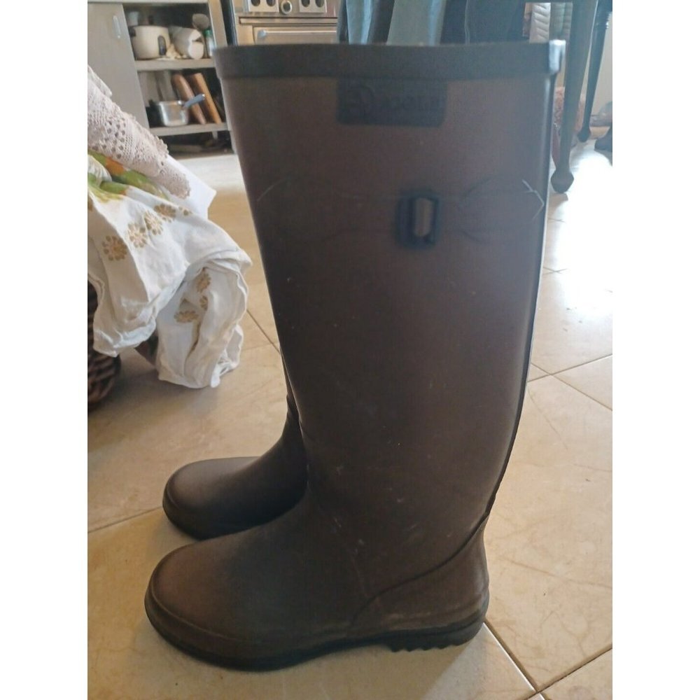 Aigle Womens US 6.5 EU 37 Equestrian Rubber Rain Riding Boots Lined Waterproof